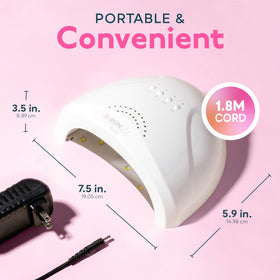 SUNUV SUNone curing a manicure on a model hand for quick results