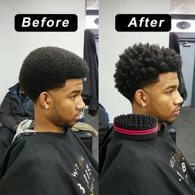 Supaze before and after comparison highlighting increased hair volume