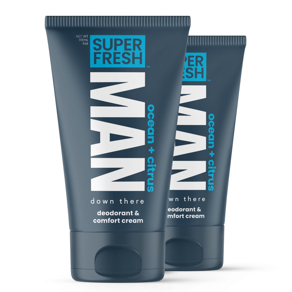 Super & Fresh Co. front packaging showing twin tubes and benefits