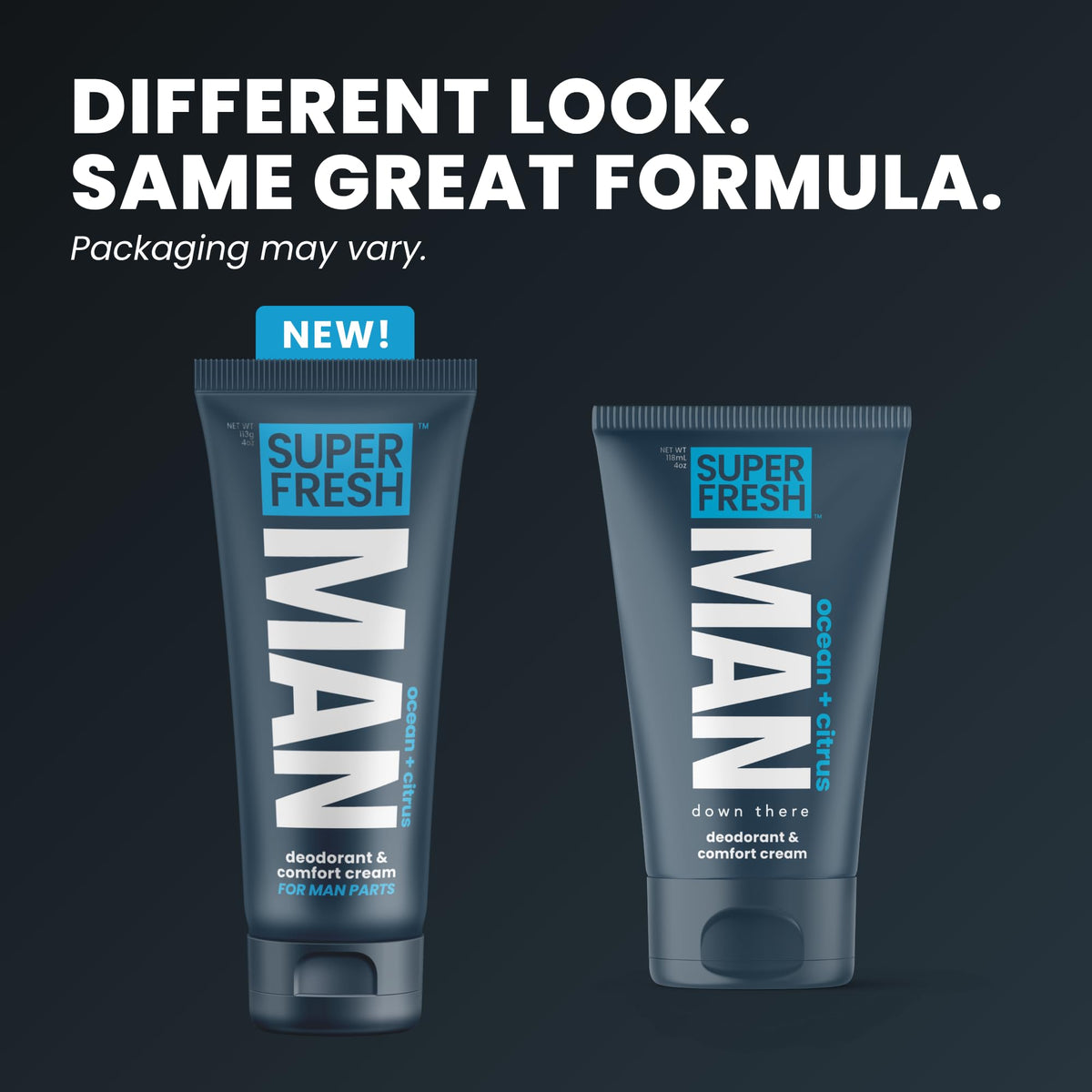 Super & Fresh Co. cream close-up texture showing non-greasy fast absorption benefit