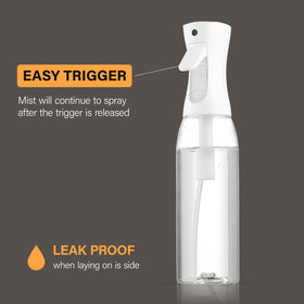 SUPER+ bottle in hand demonstrating ergonomic grip for comfortable styling