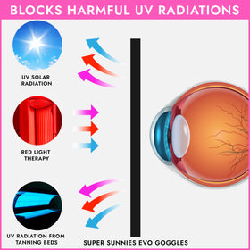 Super Sunnies elastic strap adjustment for secure comfortable fit