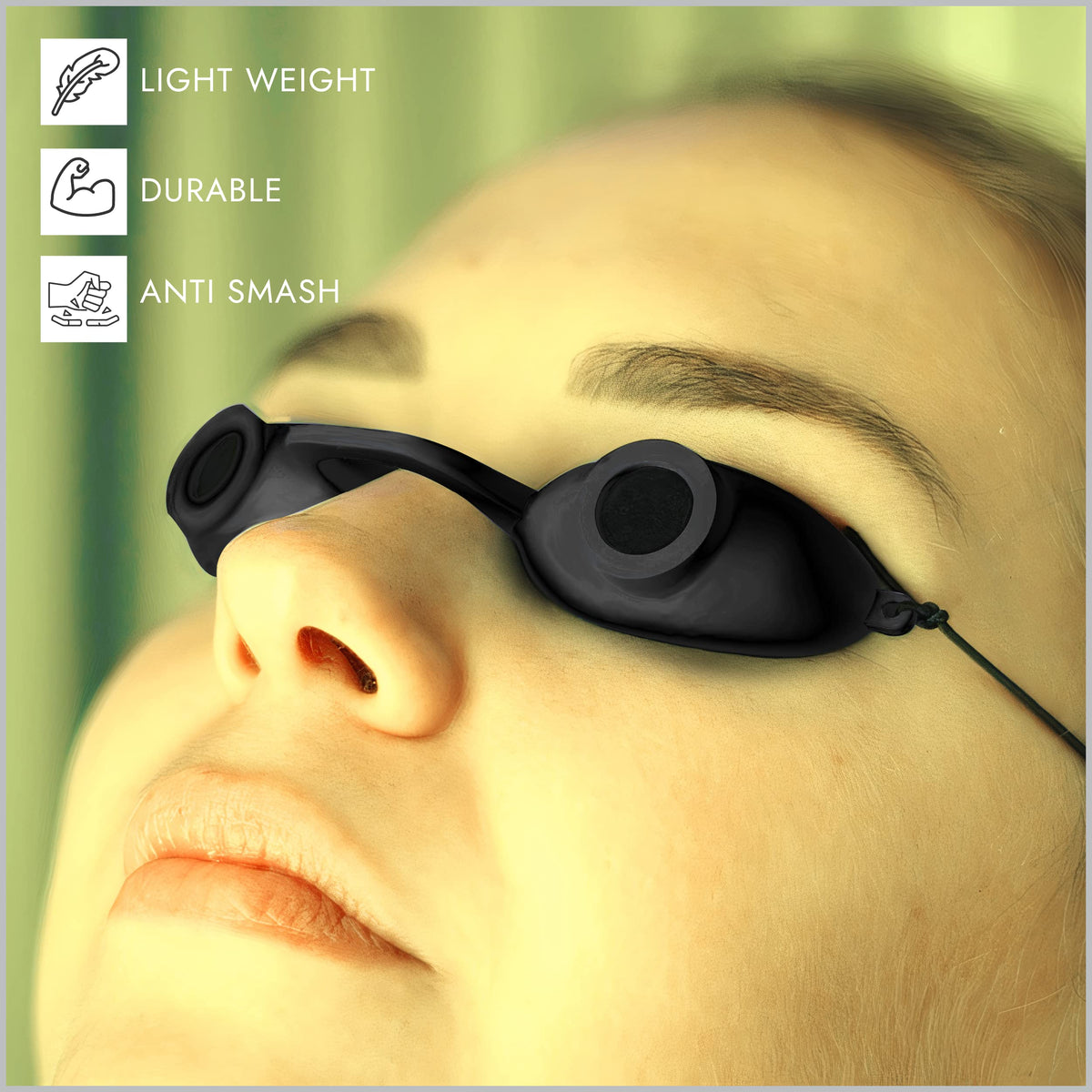 Super Sunnies held in hand for size comparison showing lightweight portability