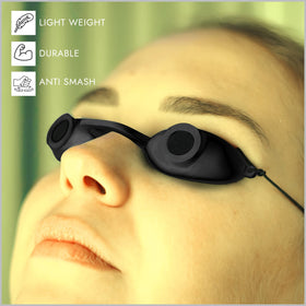Super Sunnies held in hand for size comparison showing lightweight portability