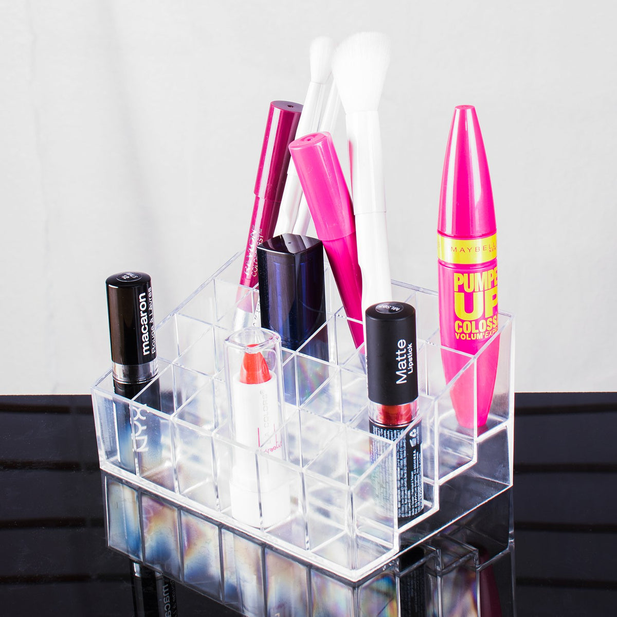 Super Z Outlet side profile showing compact cosmetics storage for small spaces
