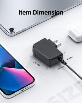 Superer charger held in hand to show compact, travel-friendly size