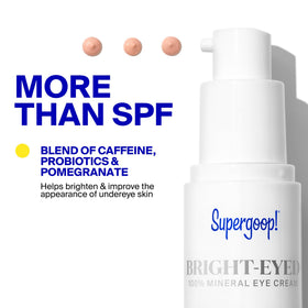Supergoop! product next to a coin for 0.5 fl oz size reference and portable convenience