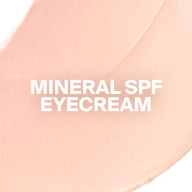 Supergoop! close-up texture of Bright-Eyed cream highlighting lightweight feel and glow