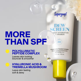 Supergoop! product in daylight lifestyle scene protecting skin outdoors