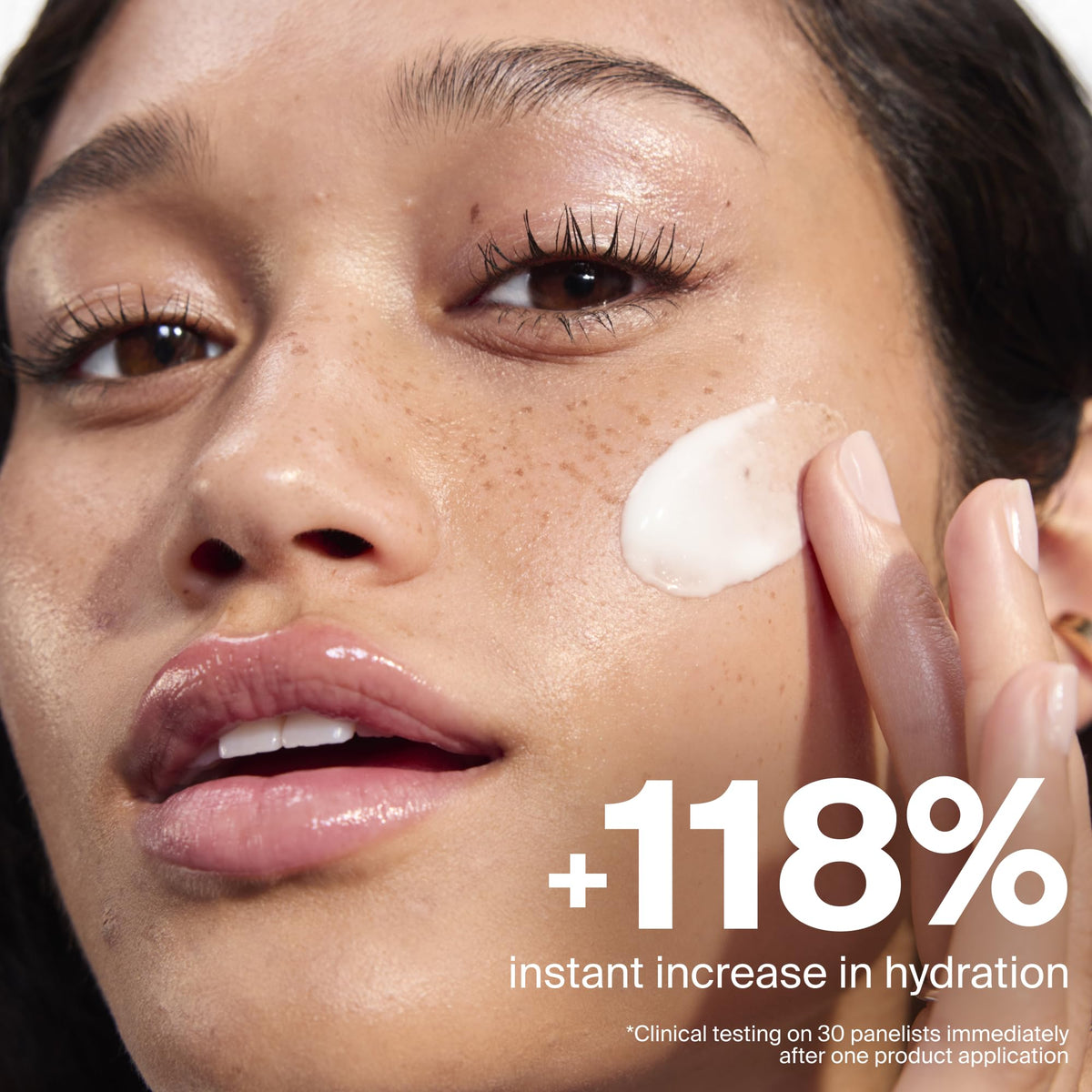 Supergoop! applied before foundation to show priming and makeup grip
