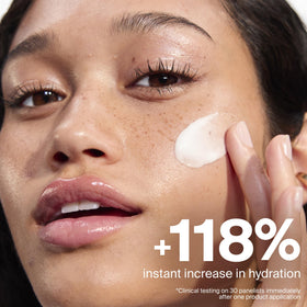 Supergoop! applied before foundation to show priming and makeup grip