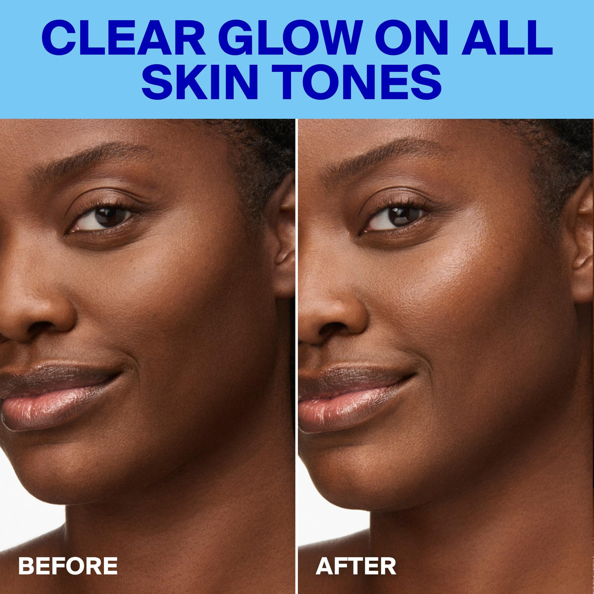 Supergoop! glow stick applied to cheekbone creating subtle highlight benefit