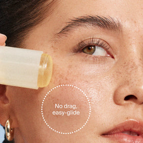 Supergoop! glow stick packaging label showing SPF 50 and ingredient clarity