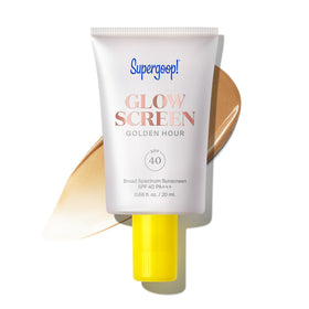 Supergoop! front packaging showing SPF 40 and golden glow benefit