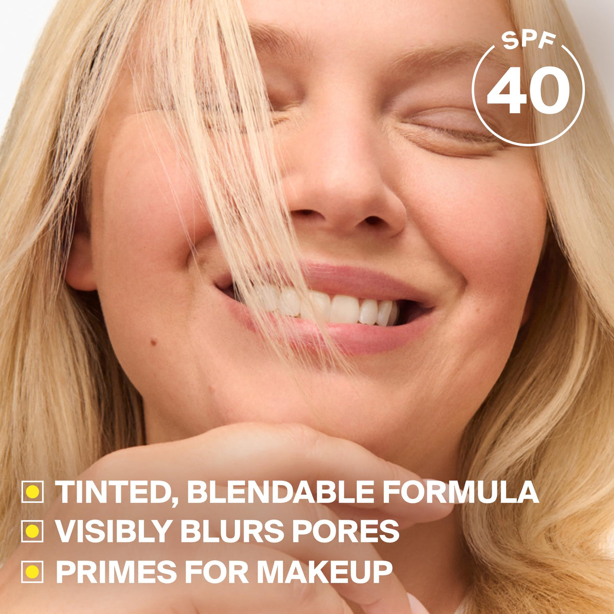 Supergoop! close-up of product label showing ingredients and SPF for informed shoppers