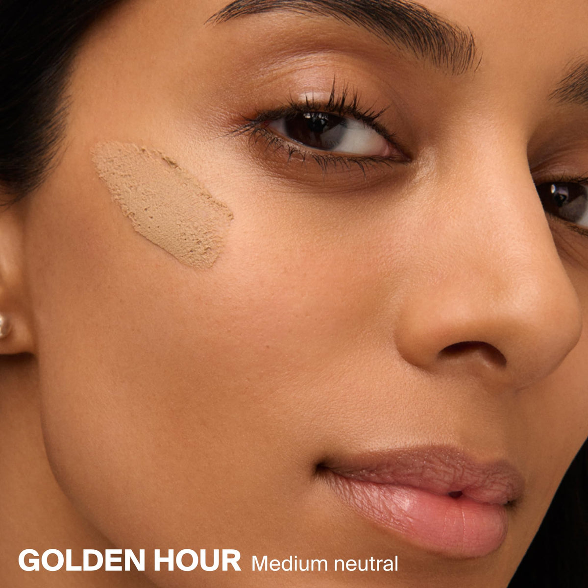 Supergoop! neutral tint swatches on skin demonstrating blendability and reduced white cast
