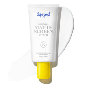 Supergoop! front packaging showing SPF 40 and matte benefits