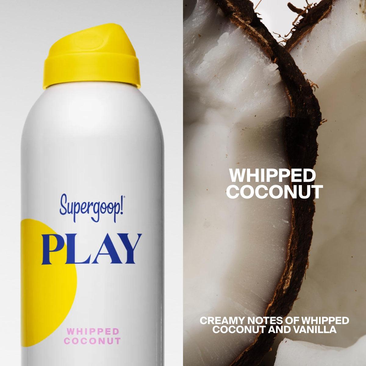 Supergoop! next to towel at beach showing water‑resistant benefit