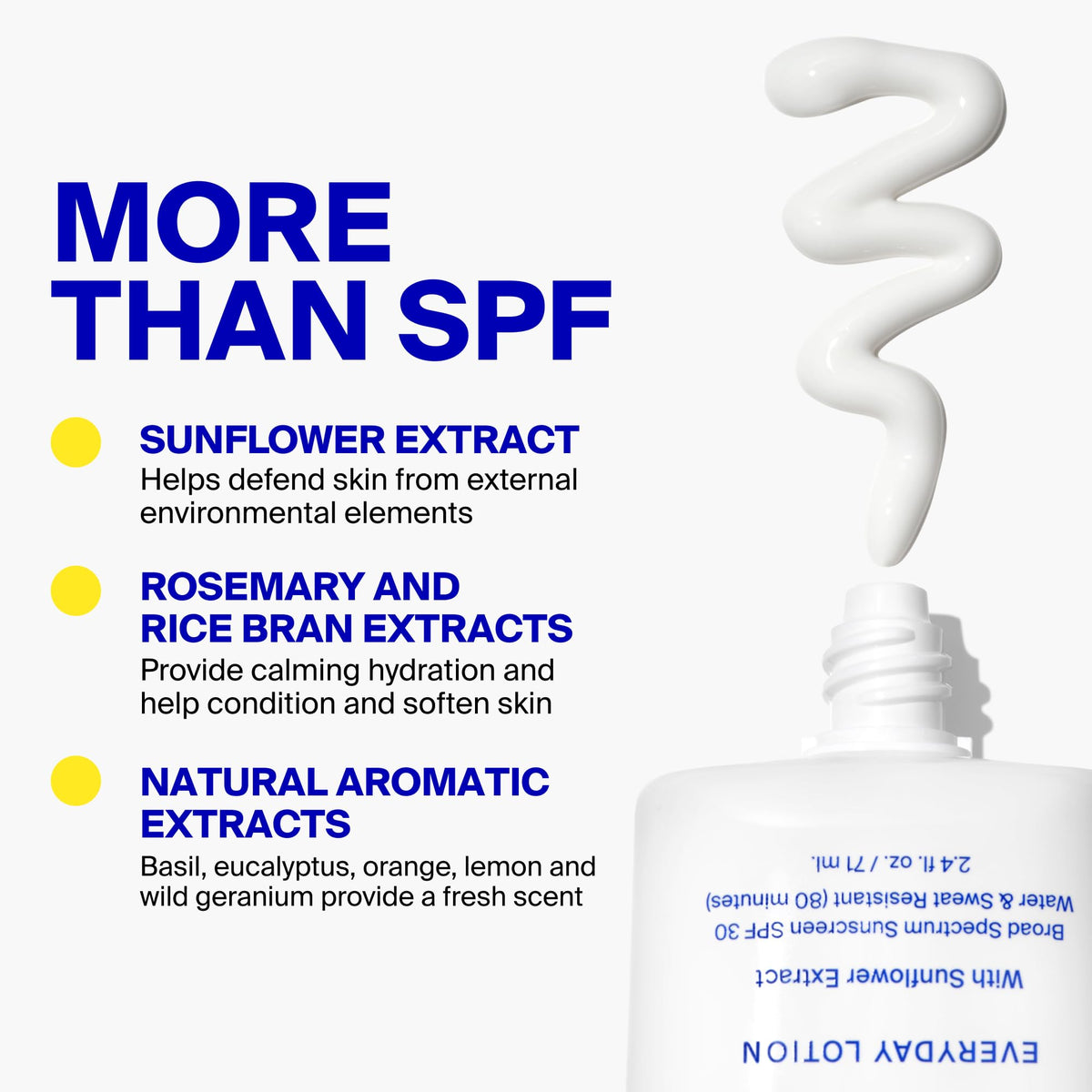 Supergoop! using lotion on face and body illustrating dual-purpose protection and hydration