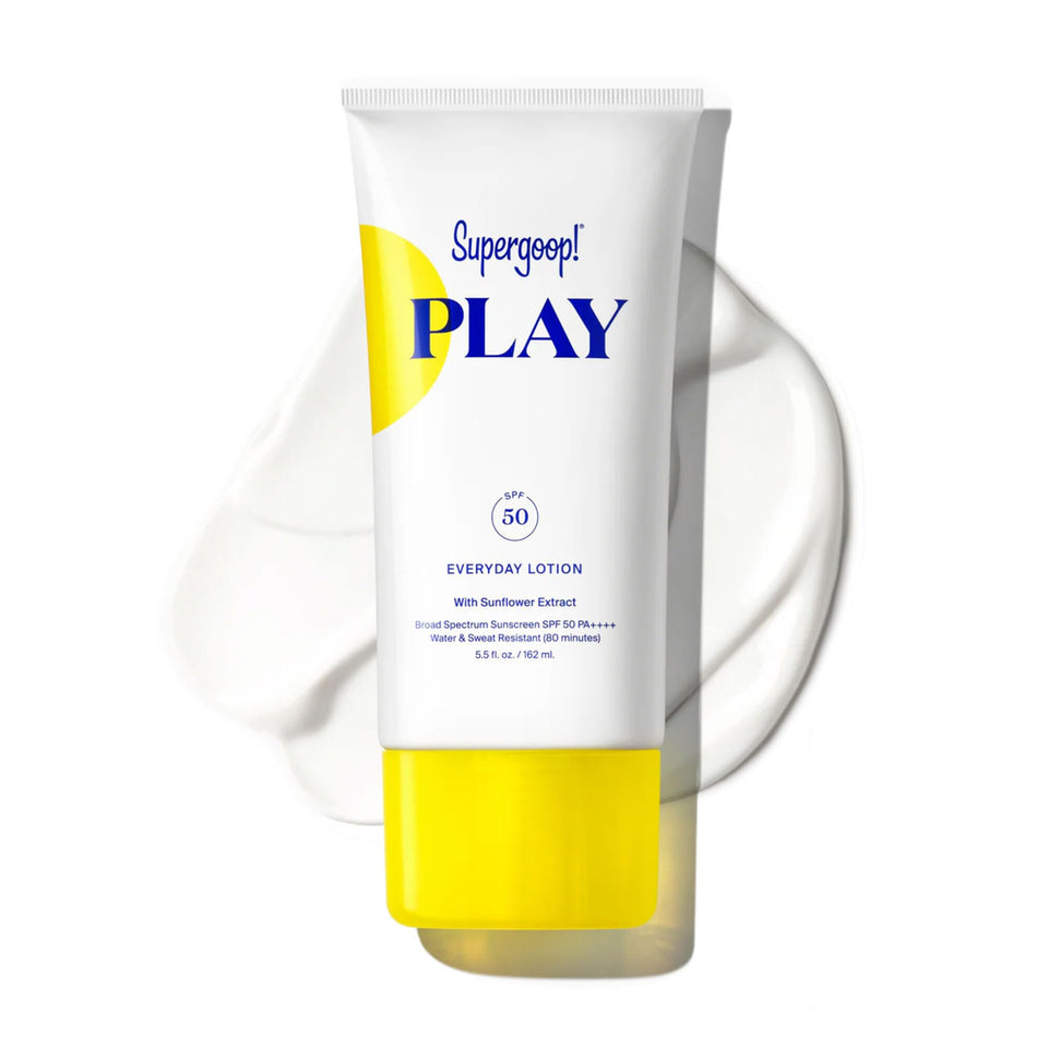 Supergoop! front packaging showing SPF 30 and size, clear protection