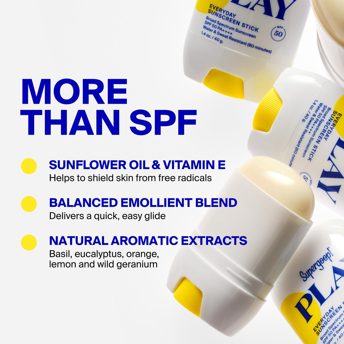 Supergoop! PLAY in beach setting for water- and sweat-resistant protection