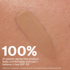 Supergoop! Protec(tint) being blended with fingers for even application benefit