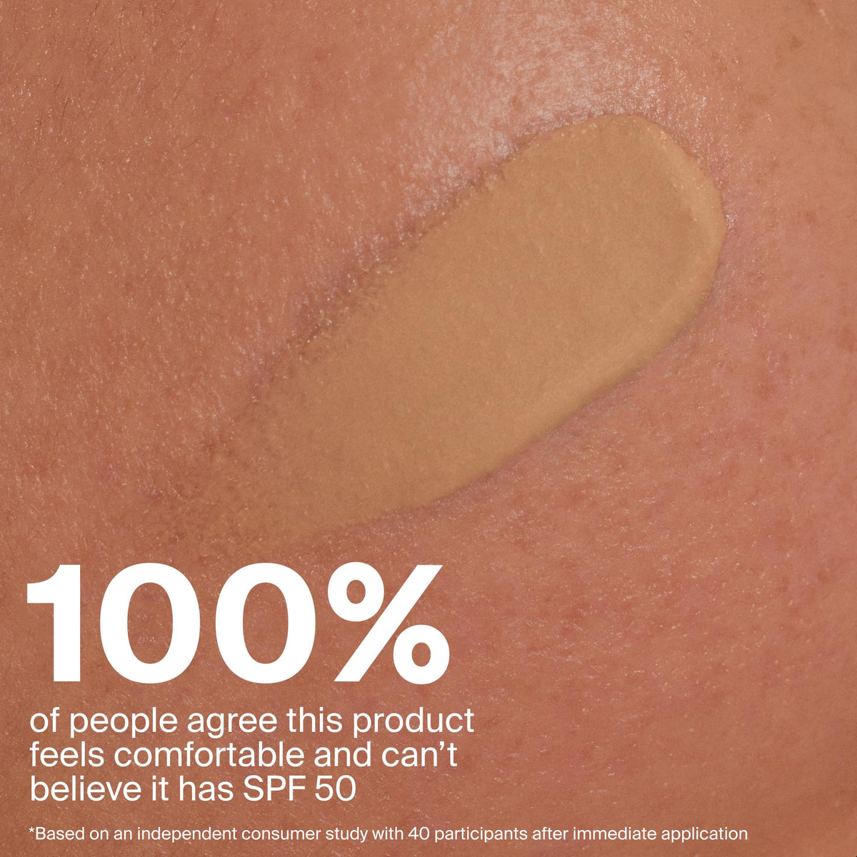 Supergoop! blended swatch of 26W on arm showing natural coverage and even-toned result benefit