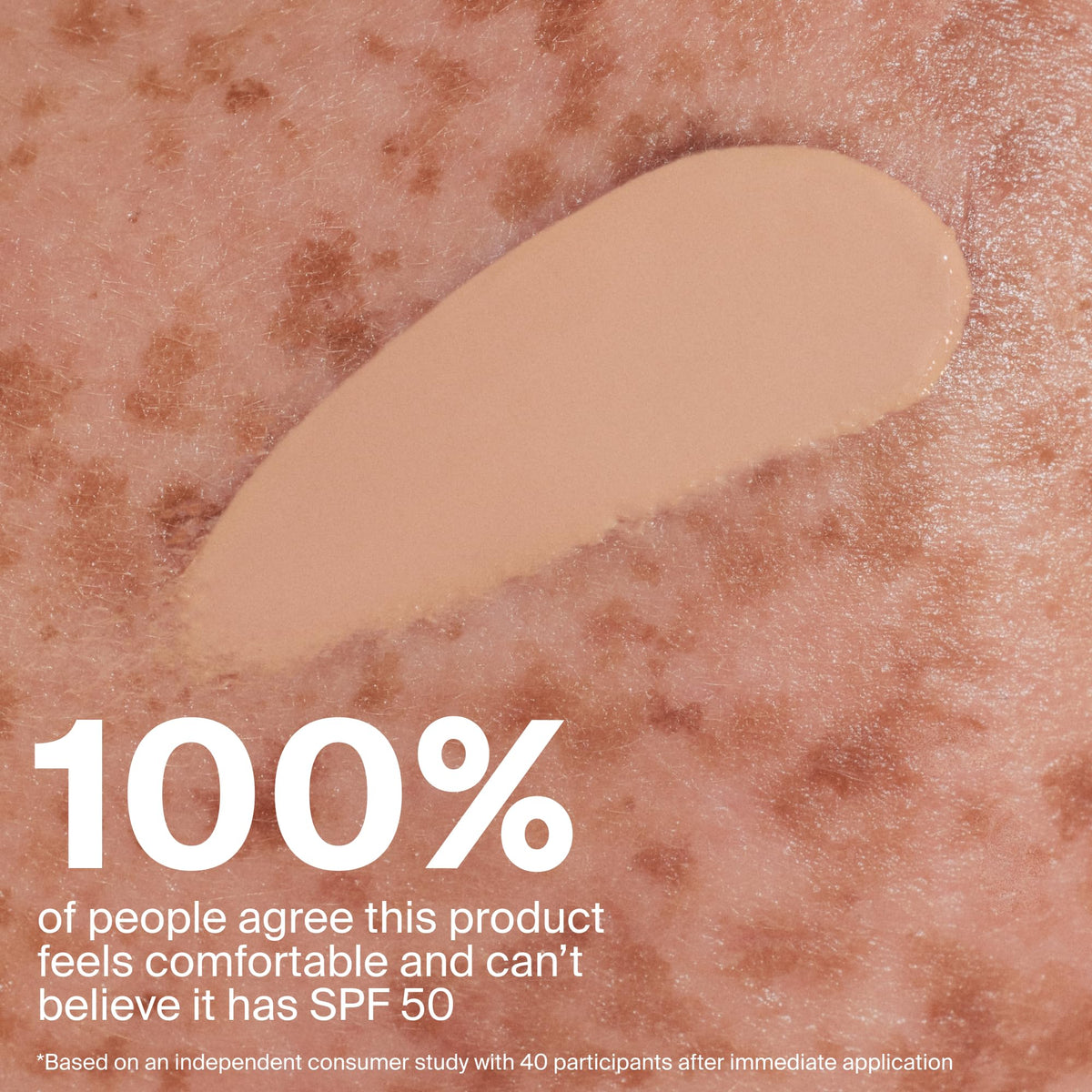 Supergoop! close-up texture with moisture droplet demonstrating hydration