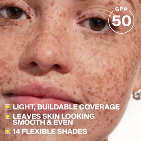 Supergoop! opened tube showing creamy tint texture for easy blending