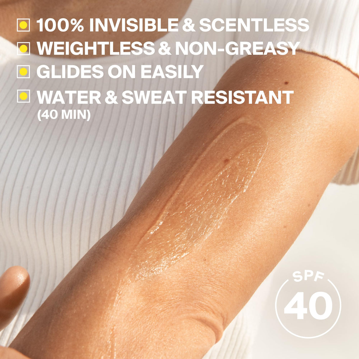 Supergoop! pump dispensing clear sunscreen for easy, mess-free application