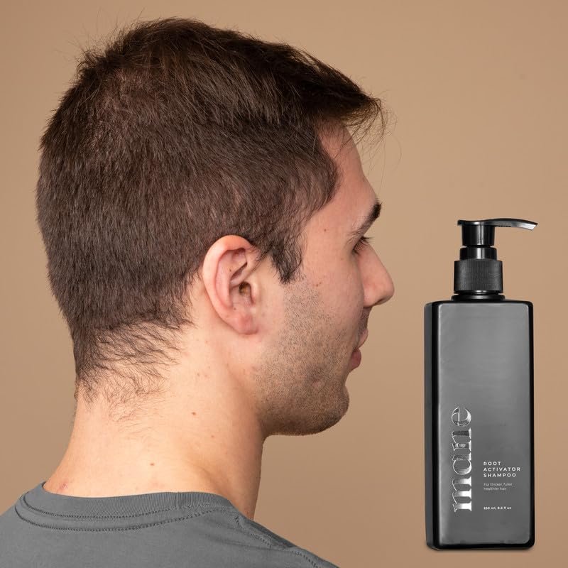 Superior Mane bathroom lifestyle shot showing product integrated into daily routine benefit