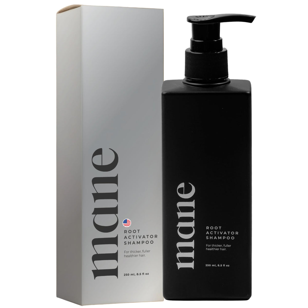 Superior Mane front packaging showing 250ml bottle and clear branding for confidence
