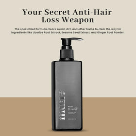 Superior Mane man washing hair showing active use for root activation and fuller look