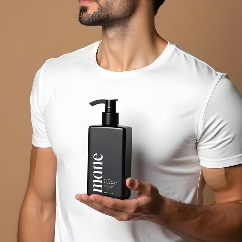 Superior Mane pump and cap detail highlighting ease of use and controlled dispensing