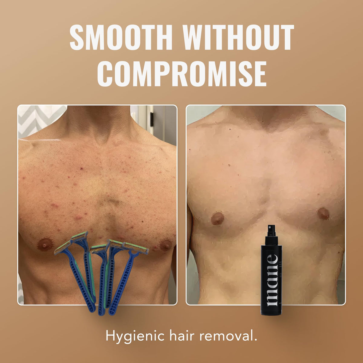 Superior Mane size comparison in hand showing compact, easy storage