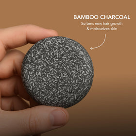 Superior Mane close-up of charcoal-infused bar texture highlighting exfoliating particles and deep-clean feel