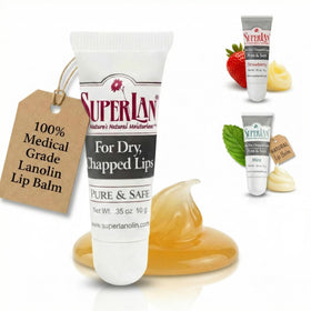 superlan front packaging showing compact lanolin stick and branding for easy identification
