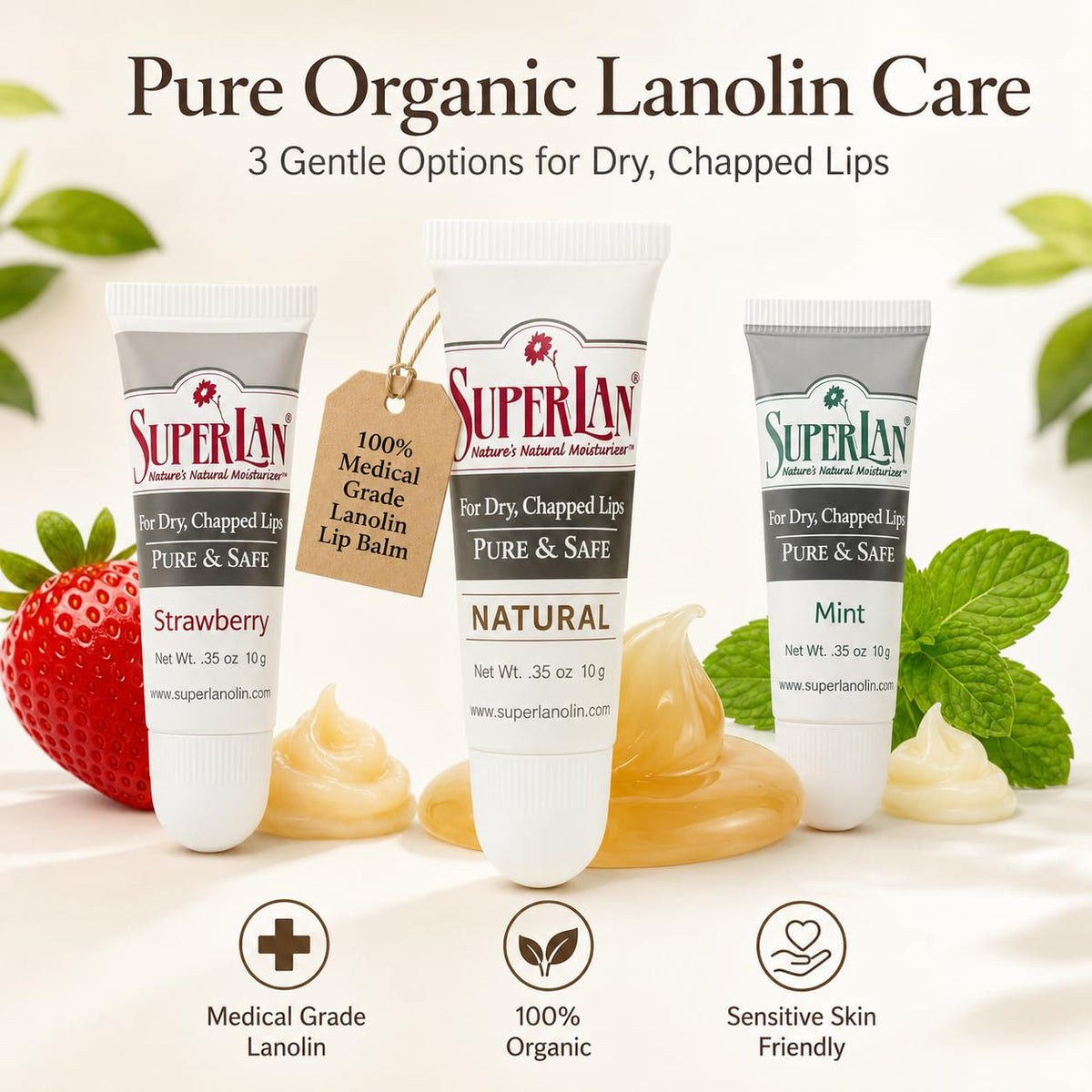superlan kosher and cruelty free label highlighting purity and ethical benefit