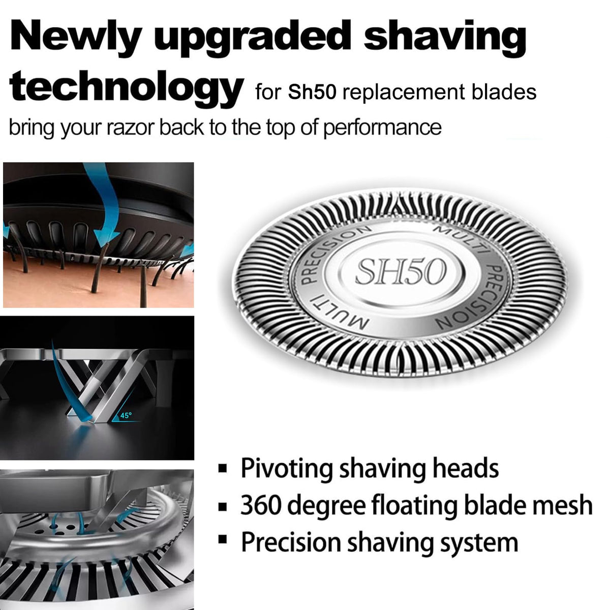 SUPERNB SH50 replacement head held in hand to show scale and easy installation benefit