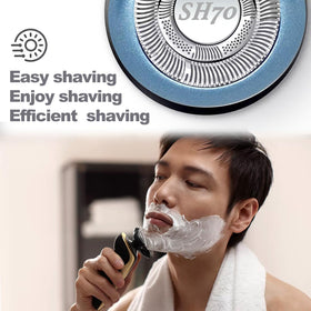SUPERNB installed SH71 head on shaver demonstrating easy no-tool replacement