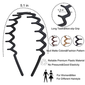 Supgoodom close-up of wavy teeth detail, secure non-slip grip without pulling