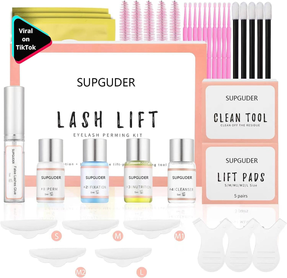 SUPGUDER kit front packaging showing contents and benefit of professional-grade lifting