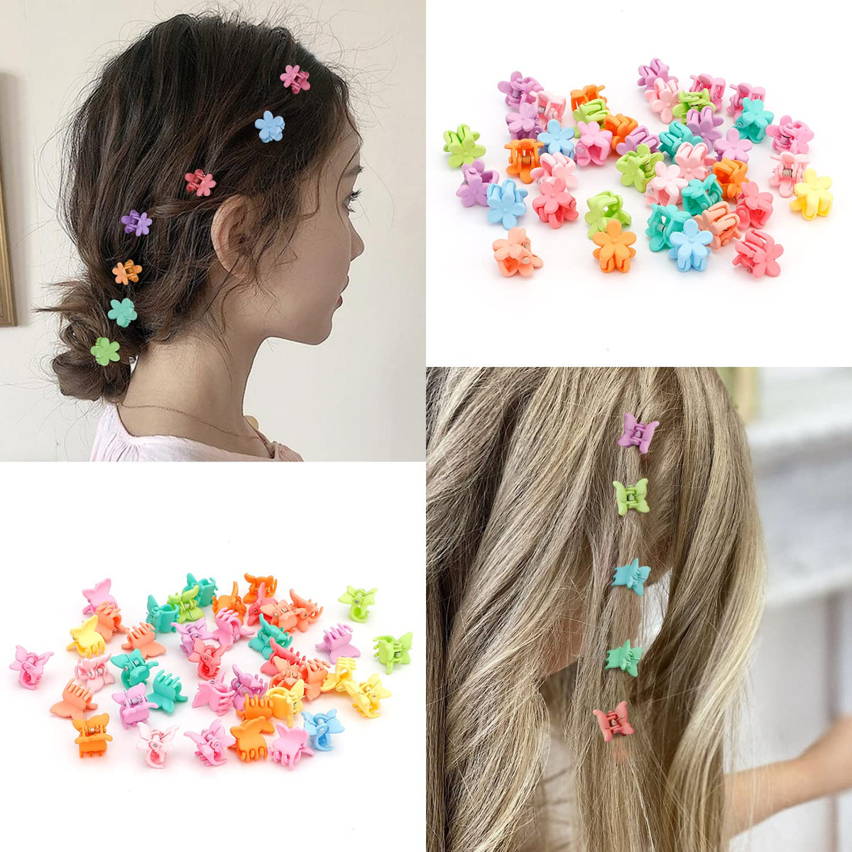 SuPoo flower clip close-up showing durable design and gentle hold benefit