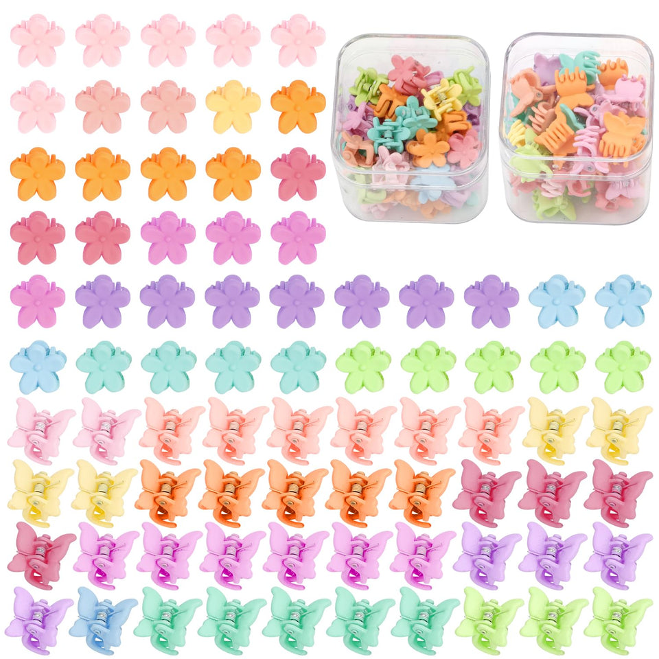 SuPoo front packaging showing 80-piece colorful clip assortment for easy styling