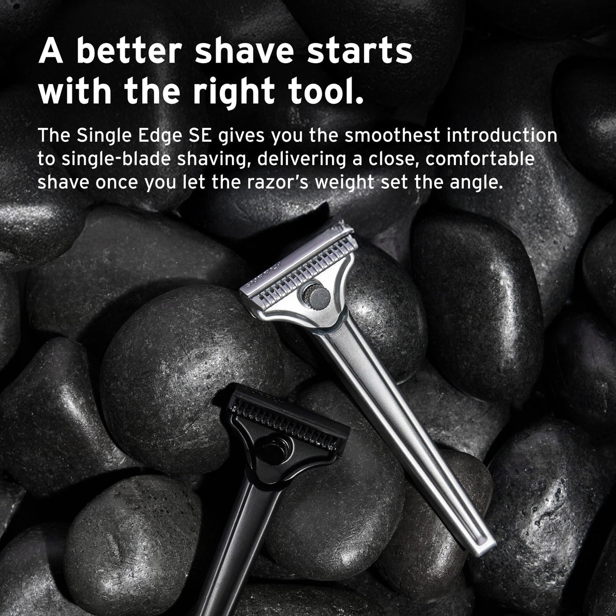 Supply staged vanity scene showing pack contents and grooming routine benefit
