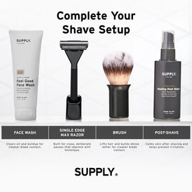 SUPPLY hand applying cream showing easy, brush-free use
