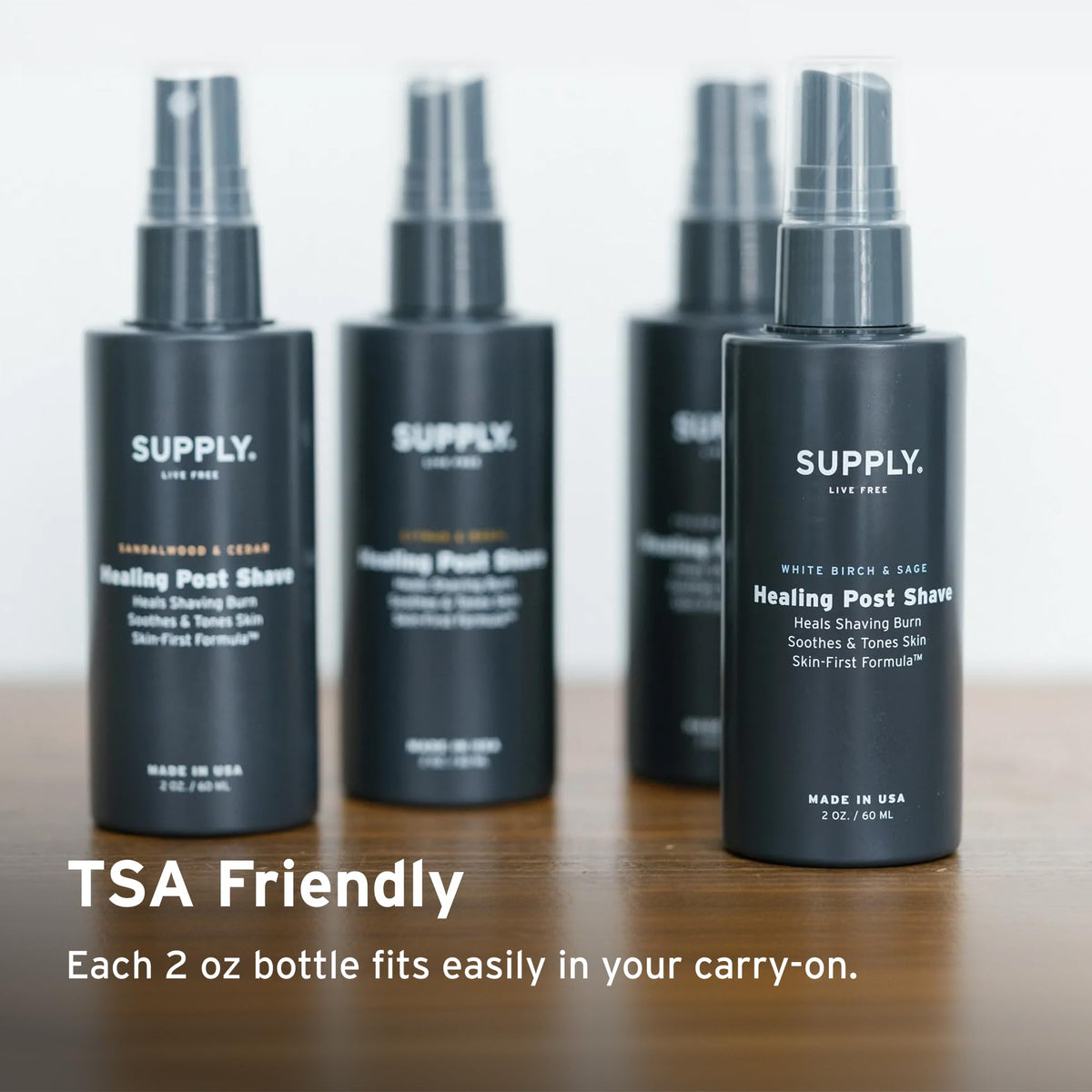 SUPPLY bottle paired with Ultra Lather Cream, supports smooth shaves