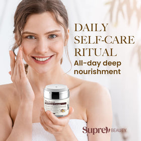 SupreH cream texture close-up highlighting smooth consistency and hydration benefit