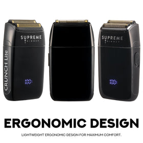 Supreme Trimmer Crunch Lite packed in travel pouch demonstrating portability for trips