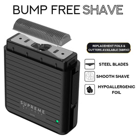 Supreme Trimmer foil close-up showing precision cutters for smooth shaves